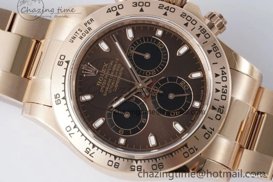 Dial SA4130 Best Edition QF Daytona on 116505 V2 Brown Bracelet RG 1:1 0324